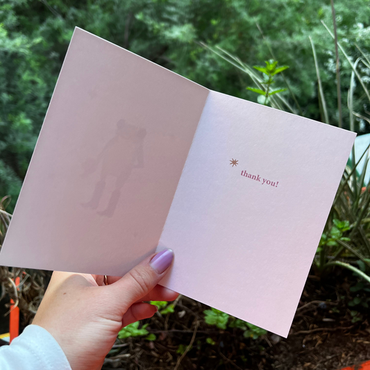 cowgirl frog vertical thank you card pack (3 cards)
